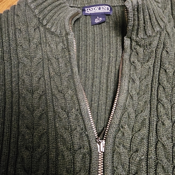 Lands End full zip sweater sz small - Picture 2 of 3
